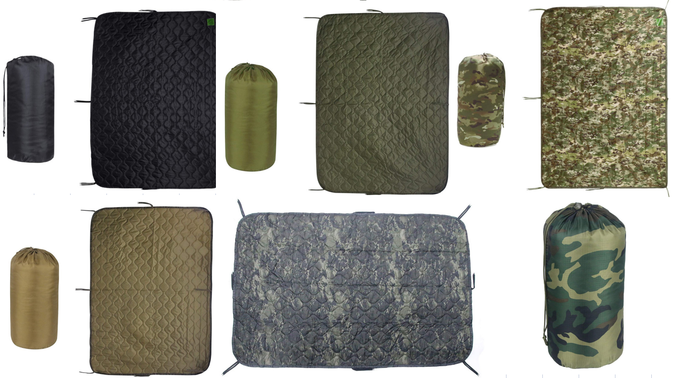 German Outdoor Military Woobie Poncho Liner Flecktarn