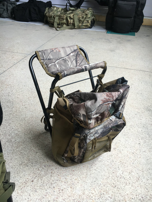 Fishing foldable beach chair with storage bags