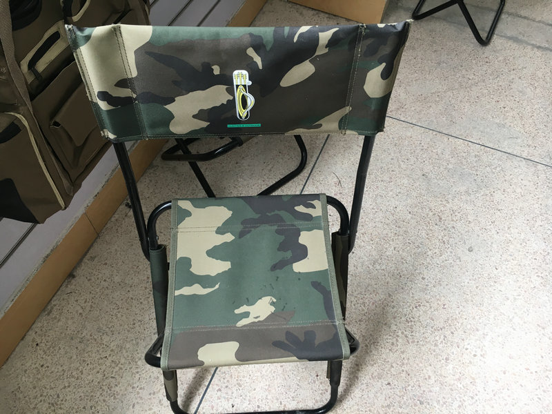 Fishing foldable beach chair with storage bags
