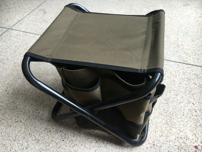 Fishing foldable beach chair with storage bags