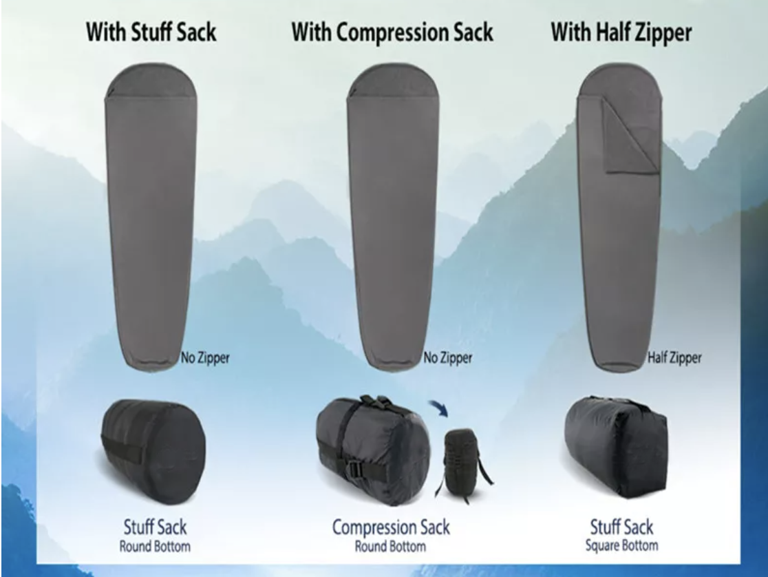 Thermal sleeping bag liner to fit mummy sleeping bag