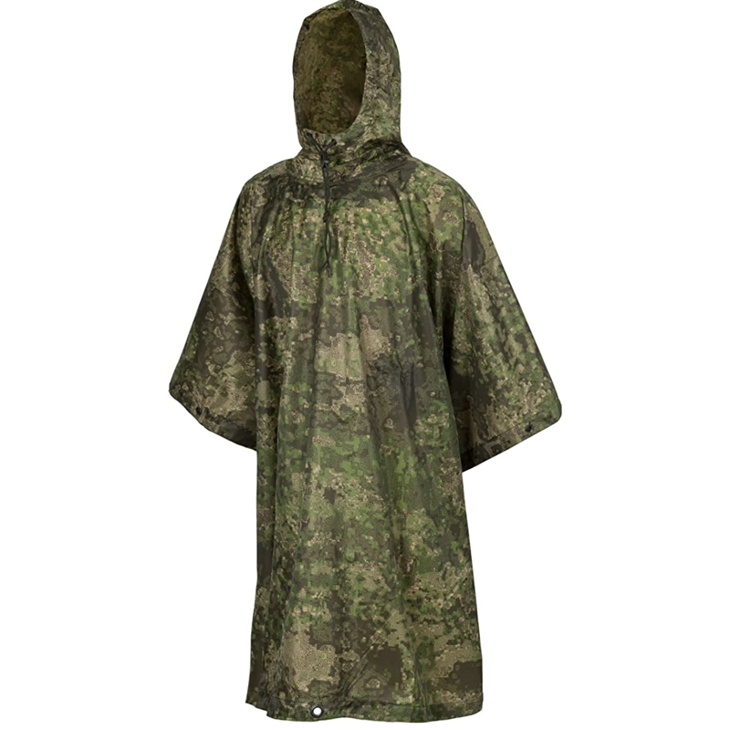 Waterproof Army outdoor long style rain Poncho U.S Model with hoody and snaps