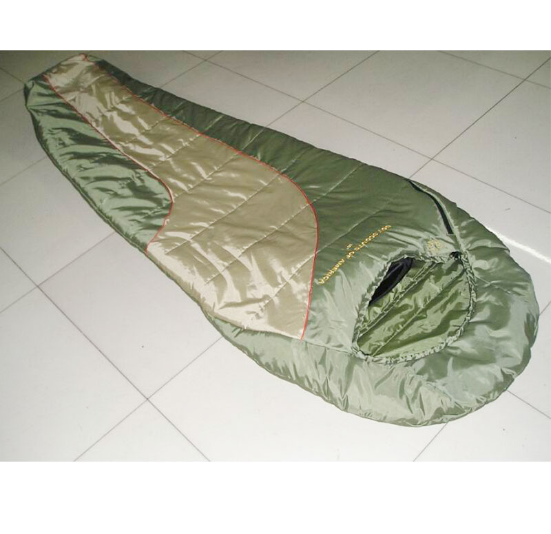 Nylon duck down Mummy sleeping bag in color matching