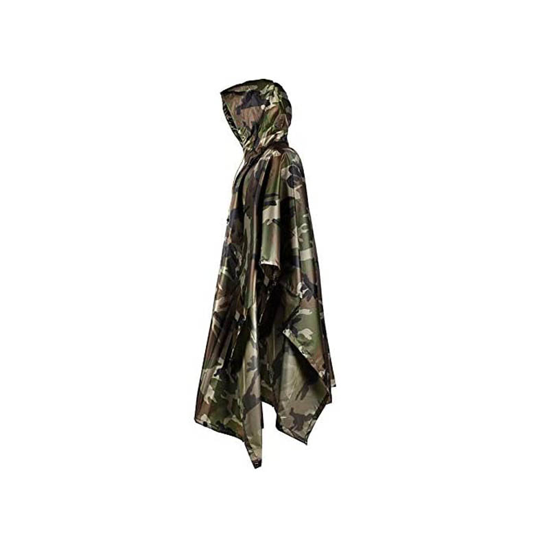 Wholesale multi functional Army Rain coat Customized men waterproof Military Black Rain coat