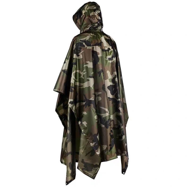 Wholesale multi functional Army Rain coat Customized men waterproof Military Black Rain coat