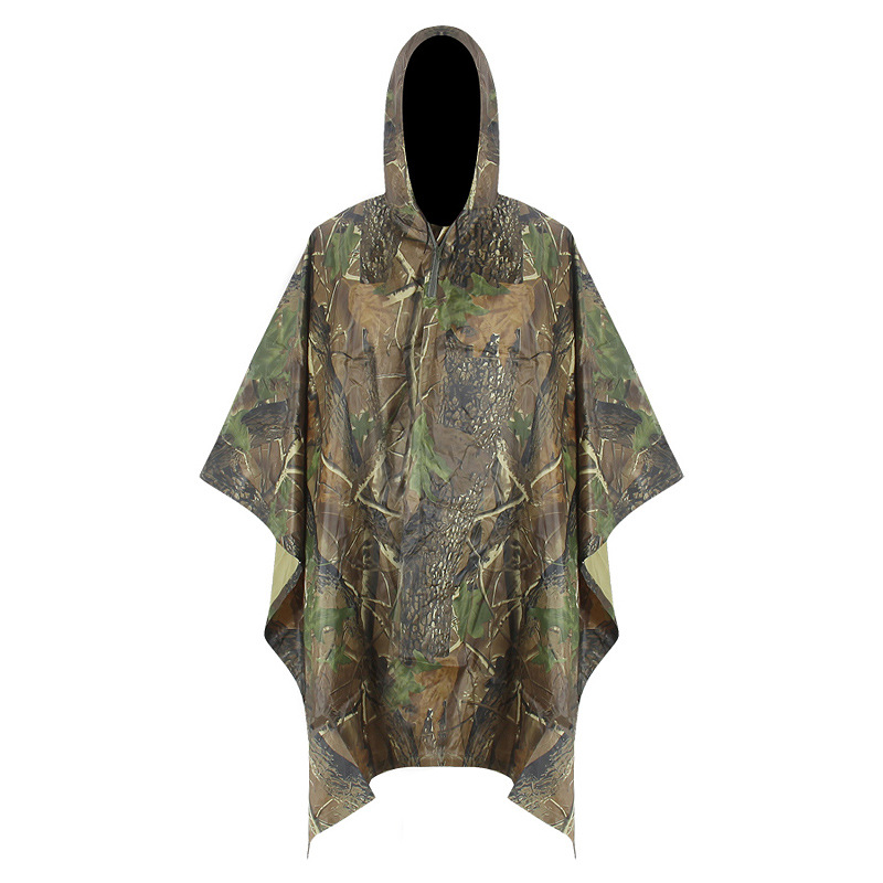 Outdoor Camouflage Shelter Ground Sheet Disposable Waterproof Camo Raincoat Military Coat Rain Poncho