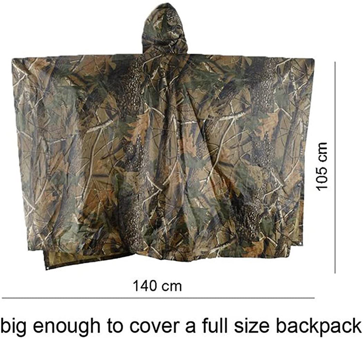Outdoor Camouflage Shelter Ground Sheet Disposable Waterproof Camo Raincoat Military Coat Rain Poncho