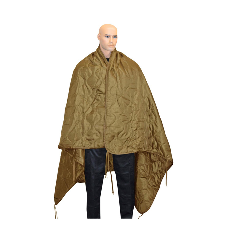 Portable Ripstop Military Style Tactical Army Quilted Poncho Liner Woobie Blanket