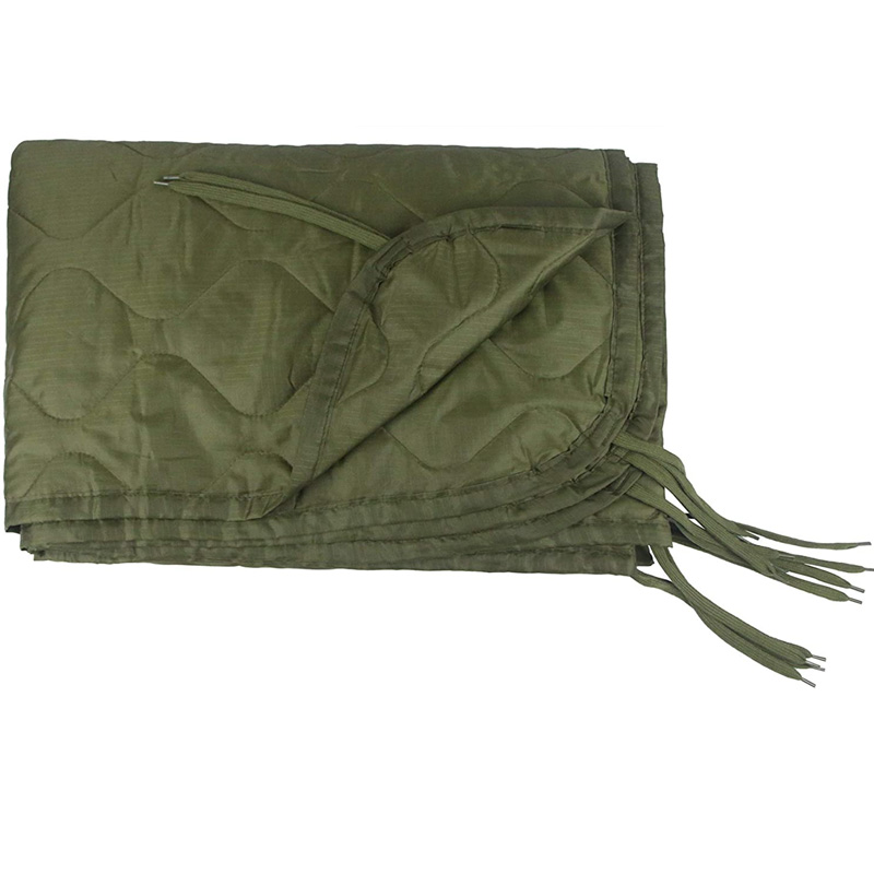 OD Green Military Tactical Poncho Quilted Liner Sleeping Bag Outdoor Army Poncho Liner For Camping