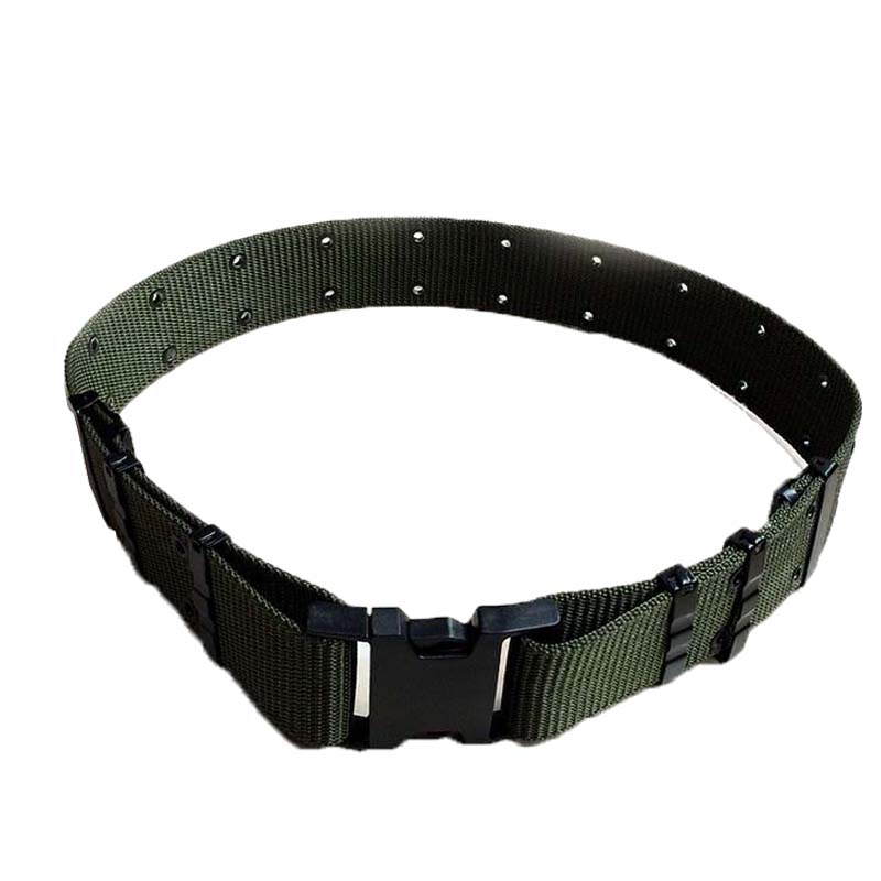 Outdoor camping webbing belt for combat use tactical belt with eyelets 