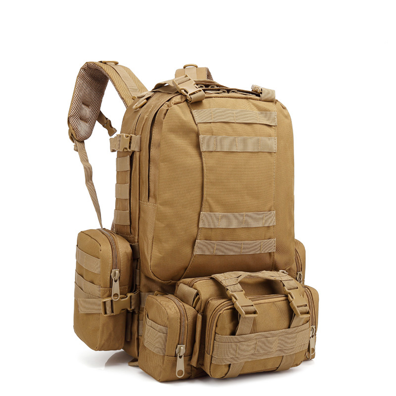NaturGuard multi-functional big capacity military backpack attached small messenger bags for hiking 