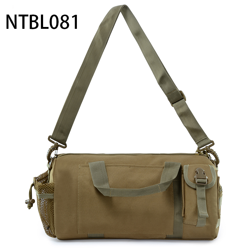 military duffle bag army tactical backpack with shoulder strap in barrel bag design