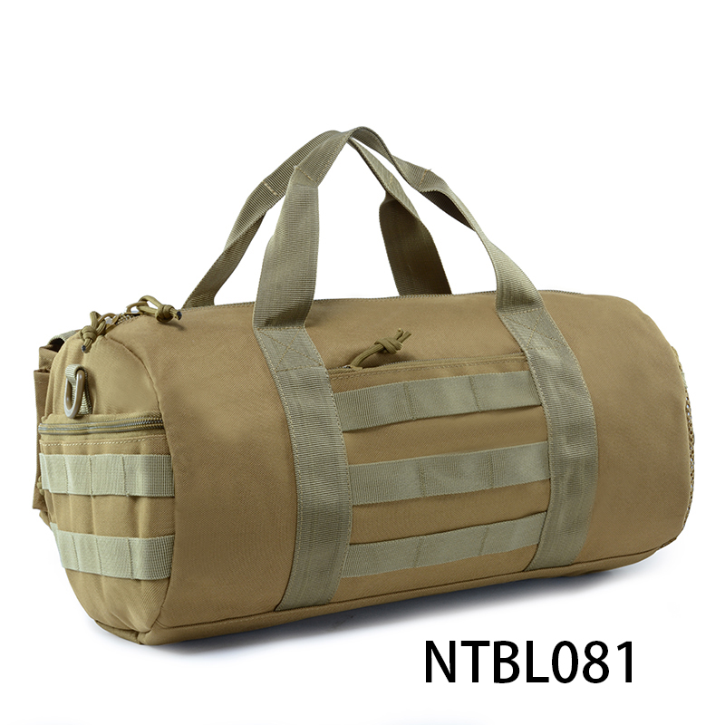 military duffle bag army tactical backpack with shoulder strap in barrel bag design