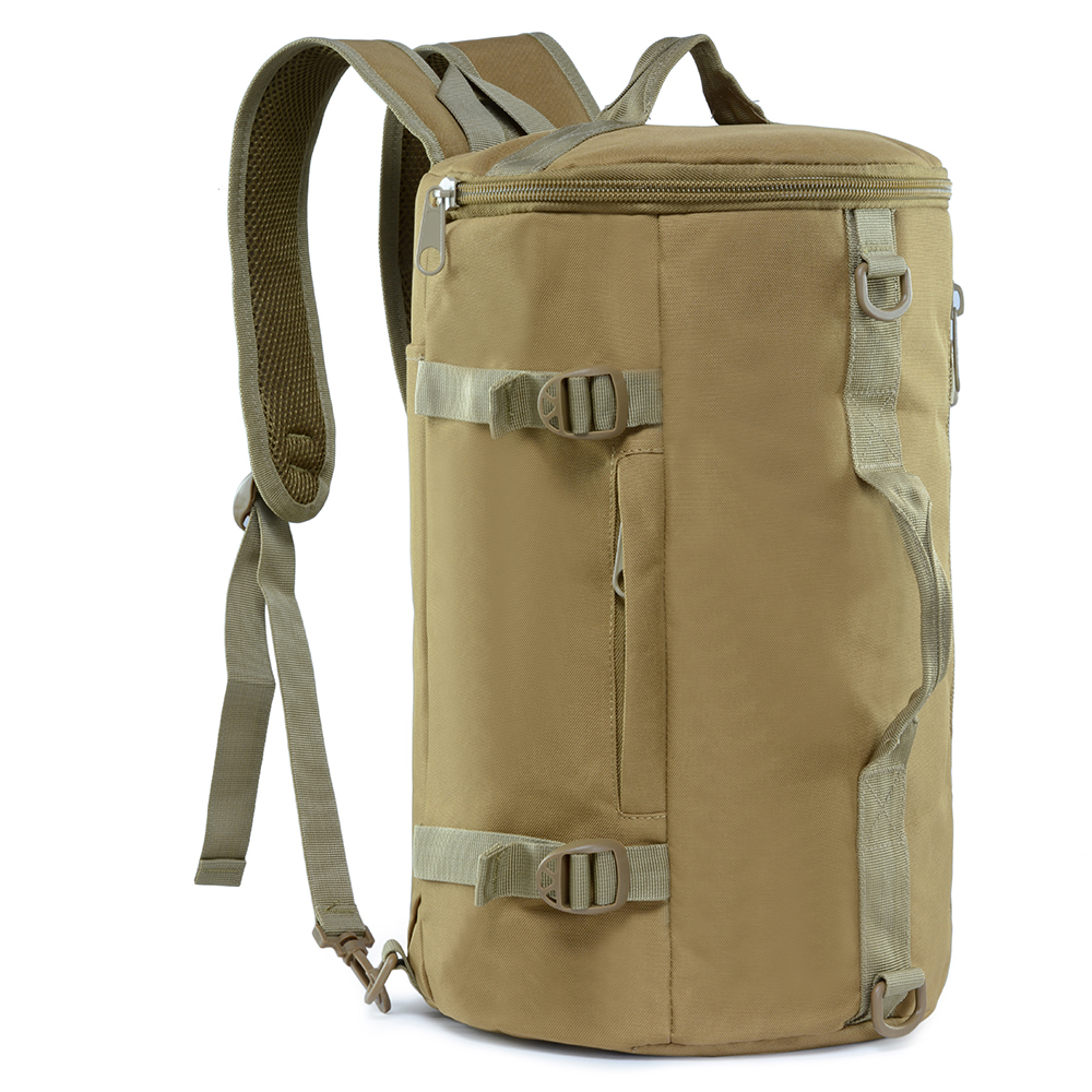 Duffle bag army tactical backpack with shoulder strap in barrel bag design