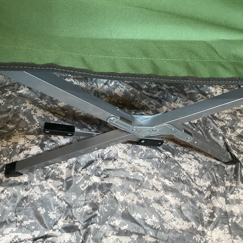 Army green military folding camping cot