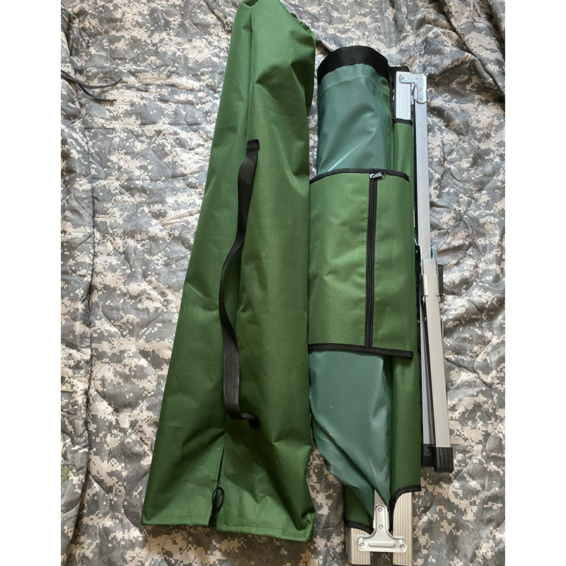 Army green military folding camping cot
