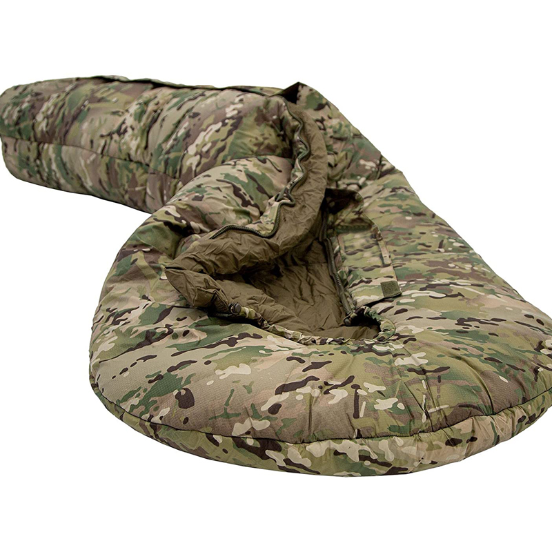 Camouflage Army sleeping bag nylon winter sleeping bag schlafsack for extreme temp in -15degrees 