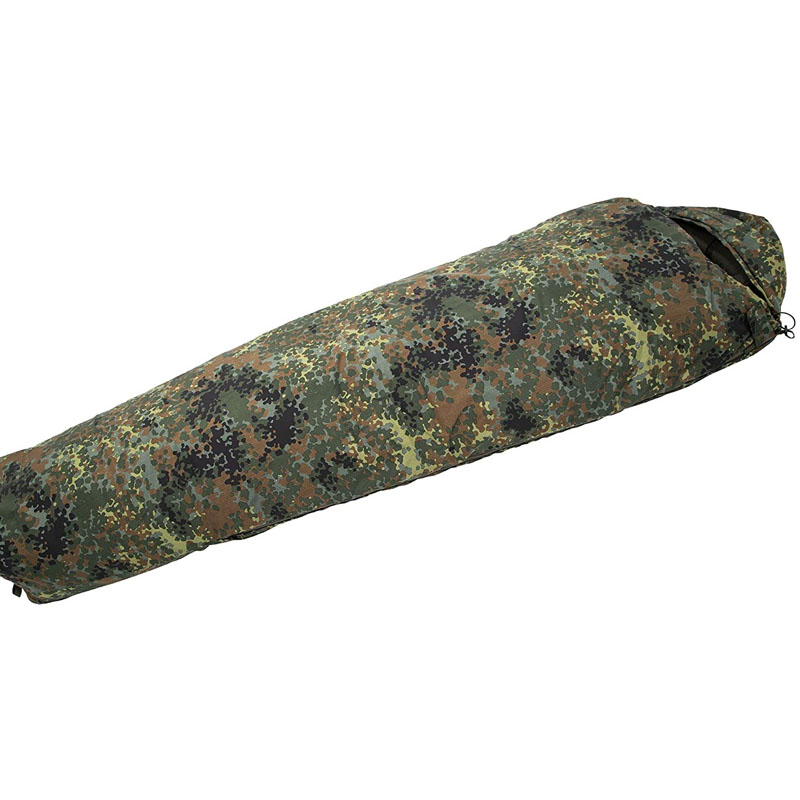 Outdoor lightweight summer mummy sleeping bag with mosquito net German camo schlafsack