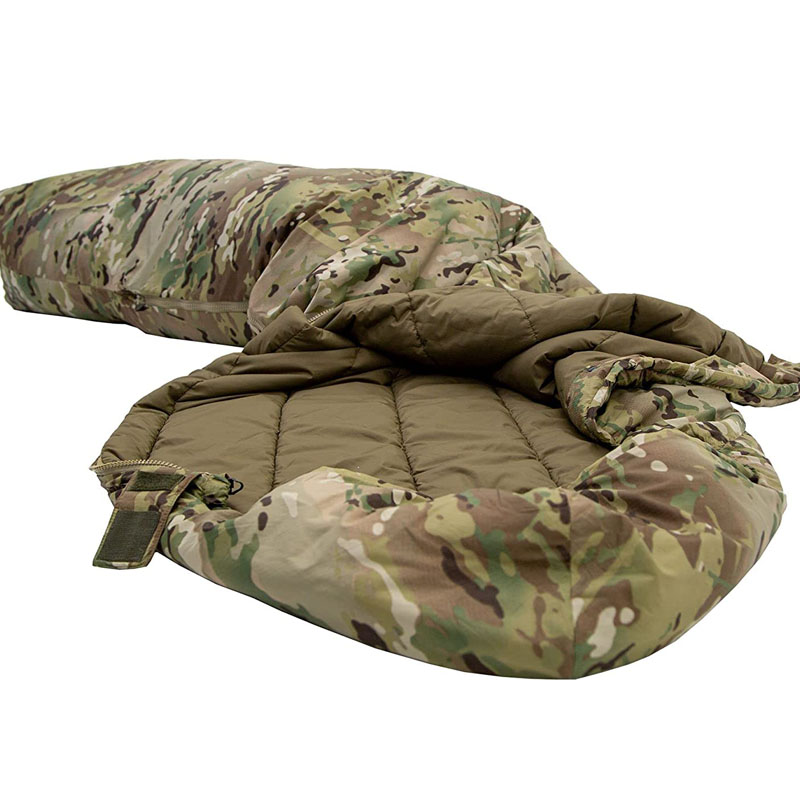 Camping lightweight summer mummy sleeping bag with mosquito net in OCP pattern