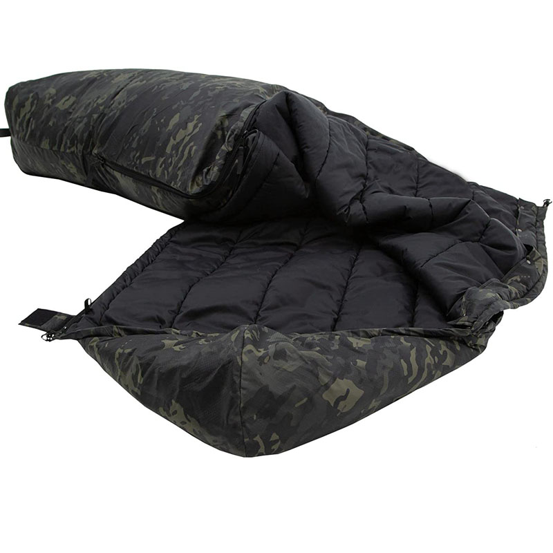Black multi-camo Schlafsack Outdoor lightweight summer mummy sleeping bag with mosquito net