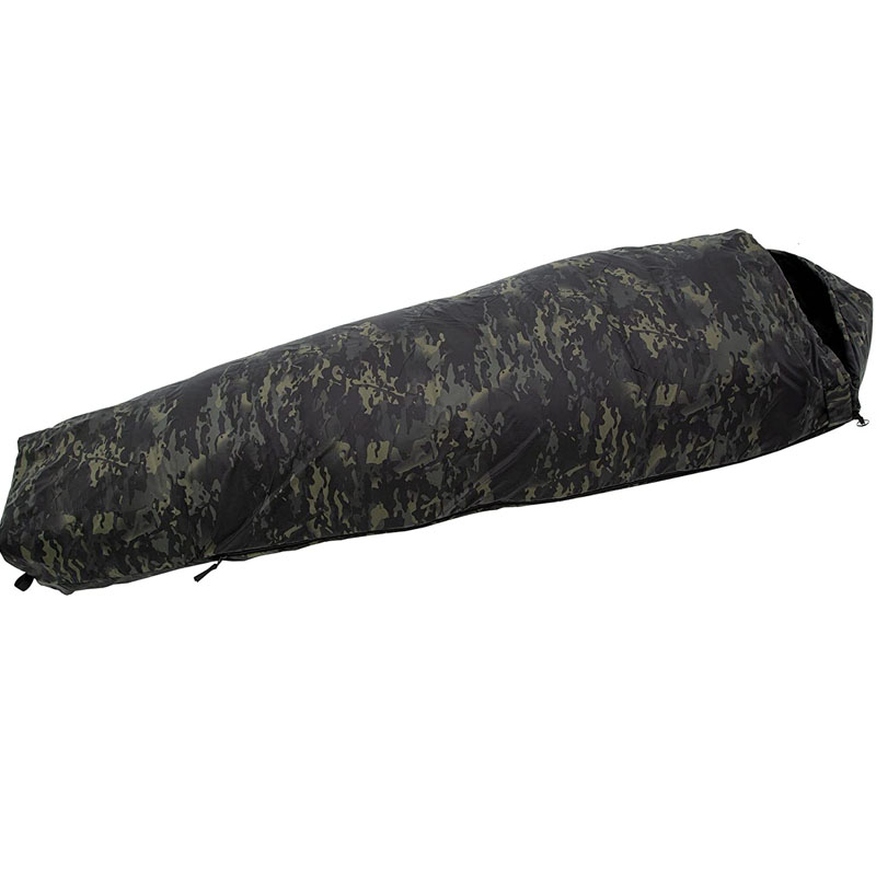 Black multi-camo Schlafsack Outdoor lightweight summer mummy sleeping bag with mosquito net