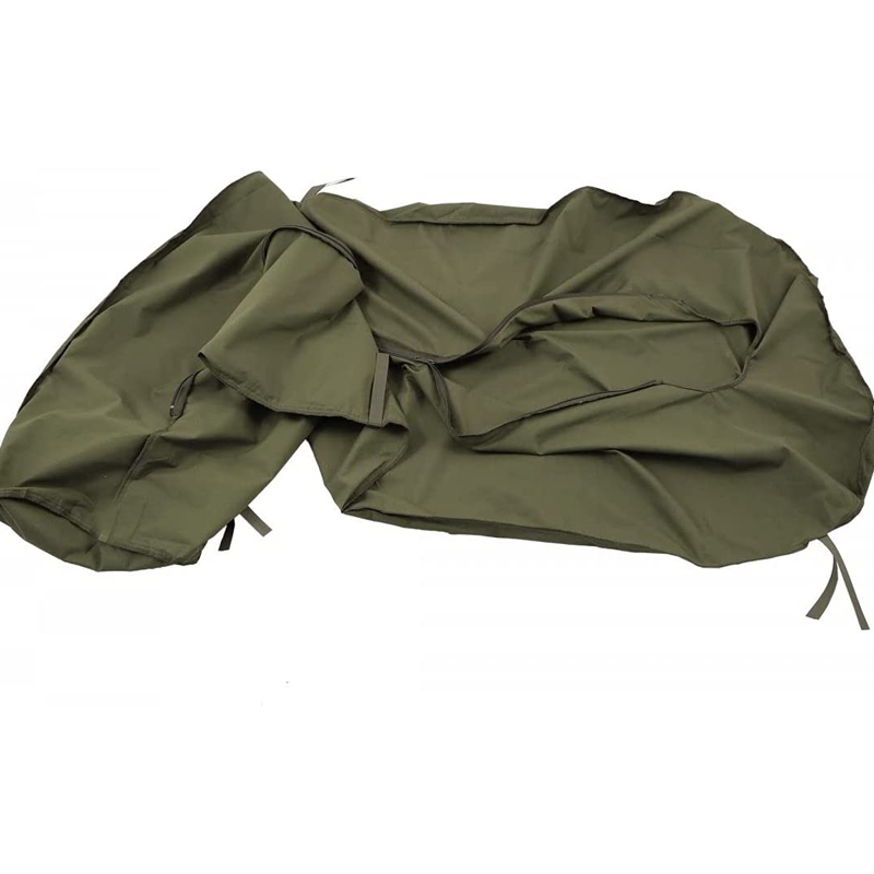 Outdoor camping Polycotton sleeping bag liner with zipper for armee schlafsack