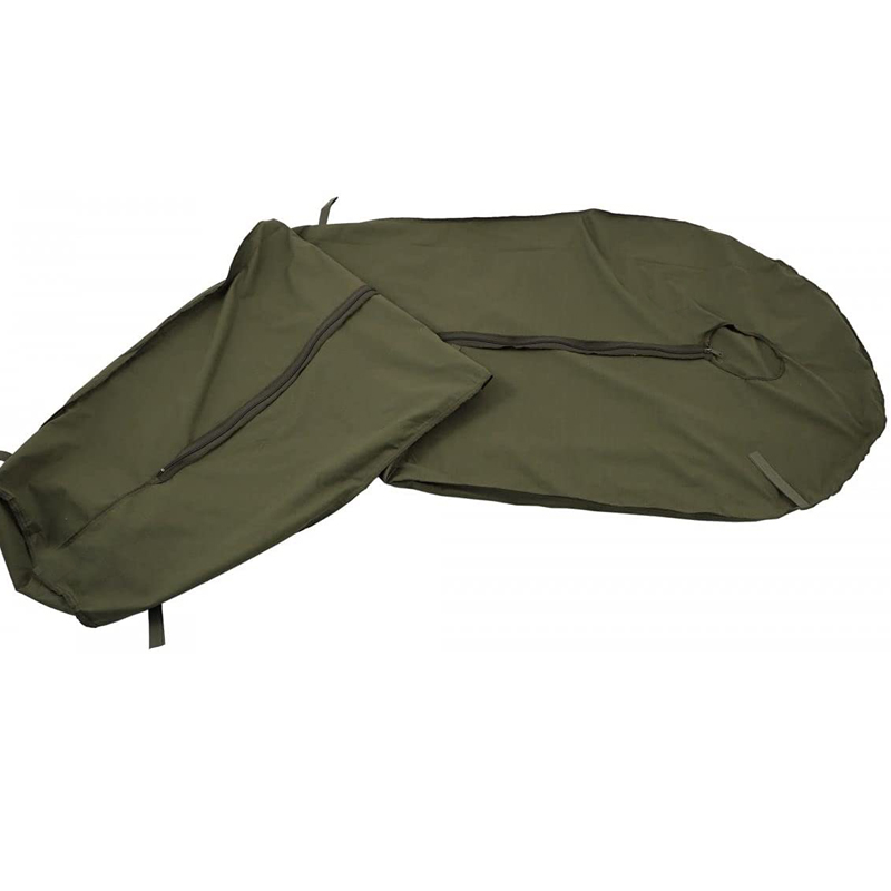 Outdoor camping Polycotton sleeping bag liner with zipper for armee schlafsack