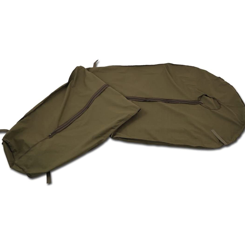 Outdoor sleeping bag liner polycotton camping sleeping bag with long zipper