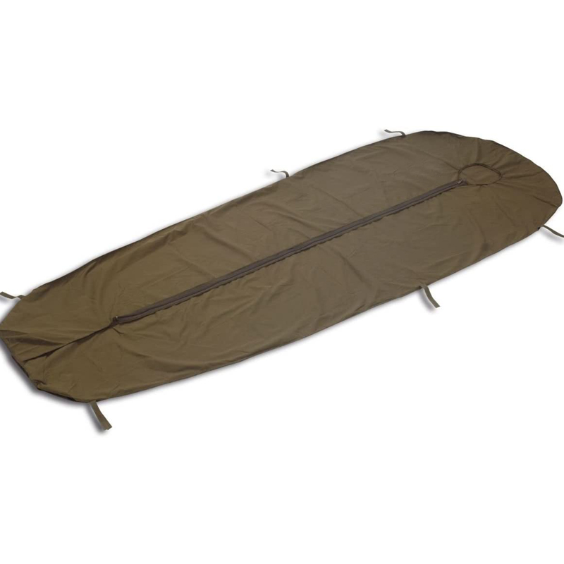 Outdoor sleeping bag liner polycotton camping sleeping bag with long zipper