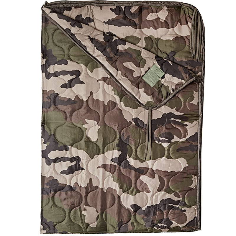 Flecktarn Camo PILOT SLEEPING BAG with Pillow Military Camouflage Camping Gear 