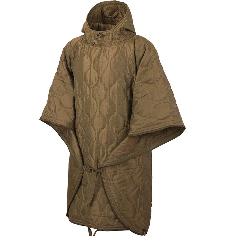 Outdoor army warm multi-functional poncho liner hoodie woobie jacket with hoody