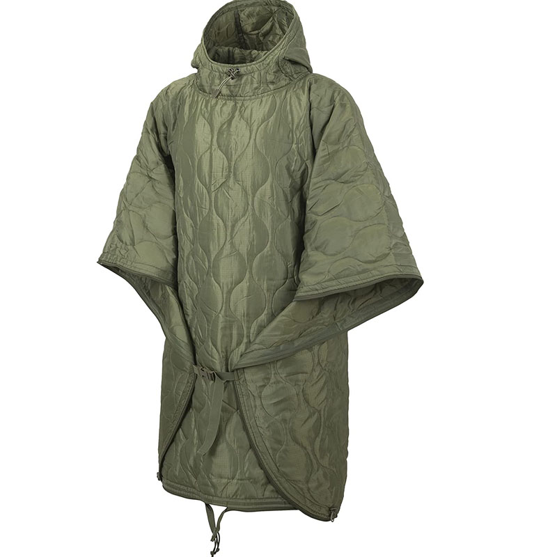 Outdoor camping multi-functional poncho liner hoodie woobie army blanket