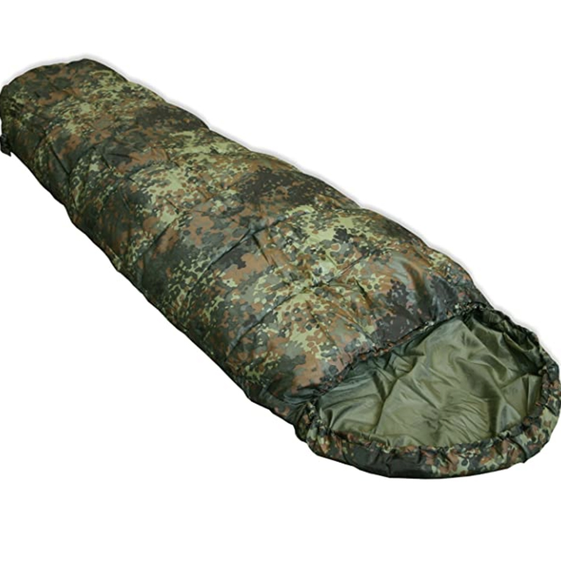 German army 5-colors camo mummy sleeping bag schlafsack commando light weight