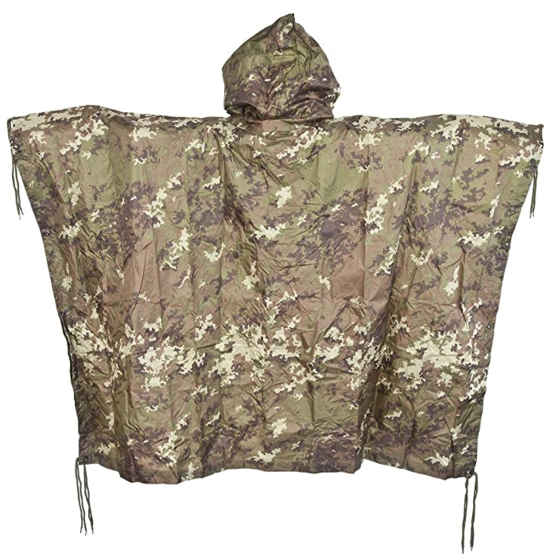 German camouflage rain coat waterproof long rain poncho