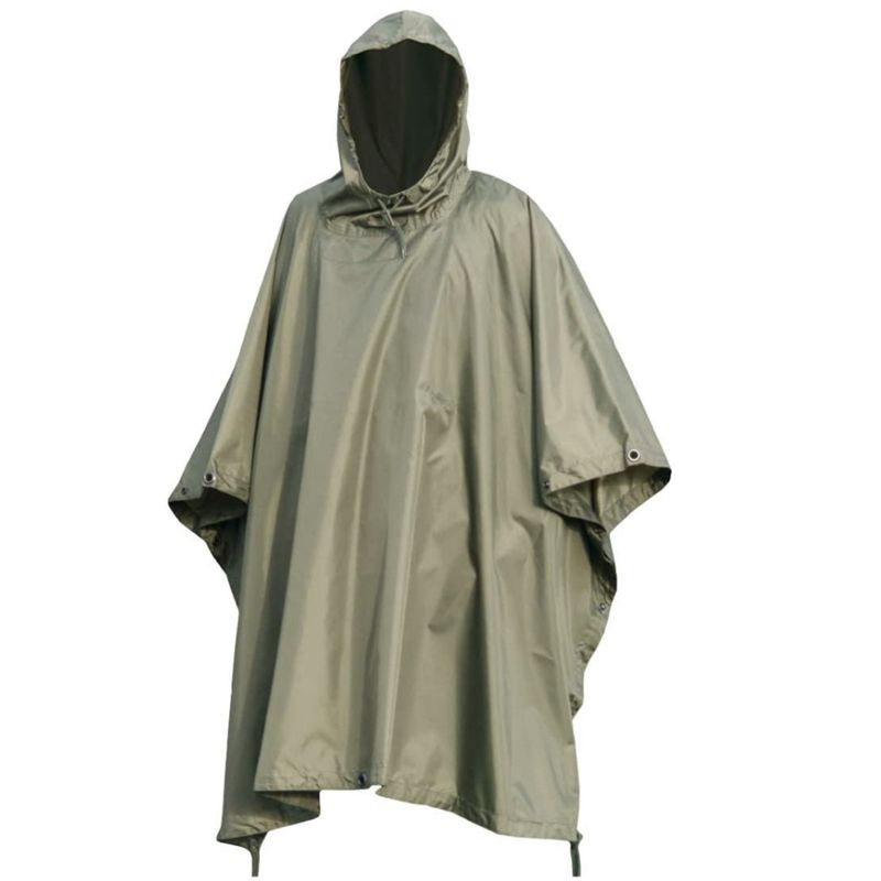 Outdoor waterproof jacket men rain coat multi used to be a tarp 
