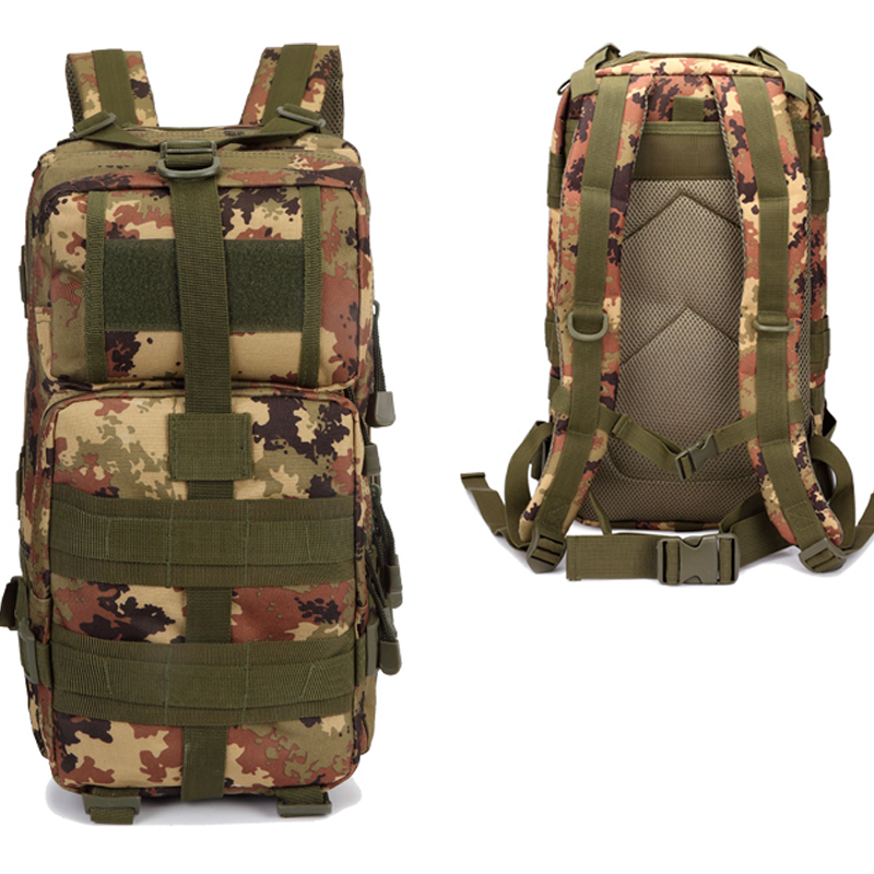 army tactical backpack in camouflage pattern for casual sports backpack